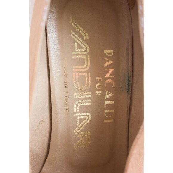 Vintage Women's Pancaldi For Sandilar Beige Pumps Made In Italy Leather 5 1/2B - Picture 3 of 4